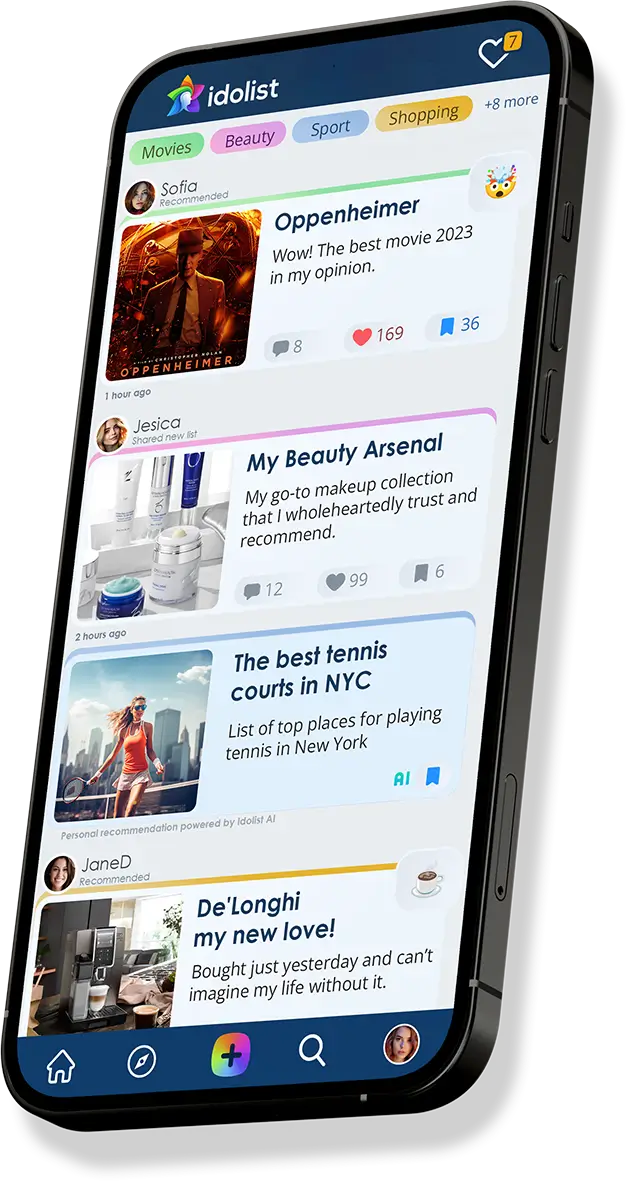 Idolist App: AI based news feed