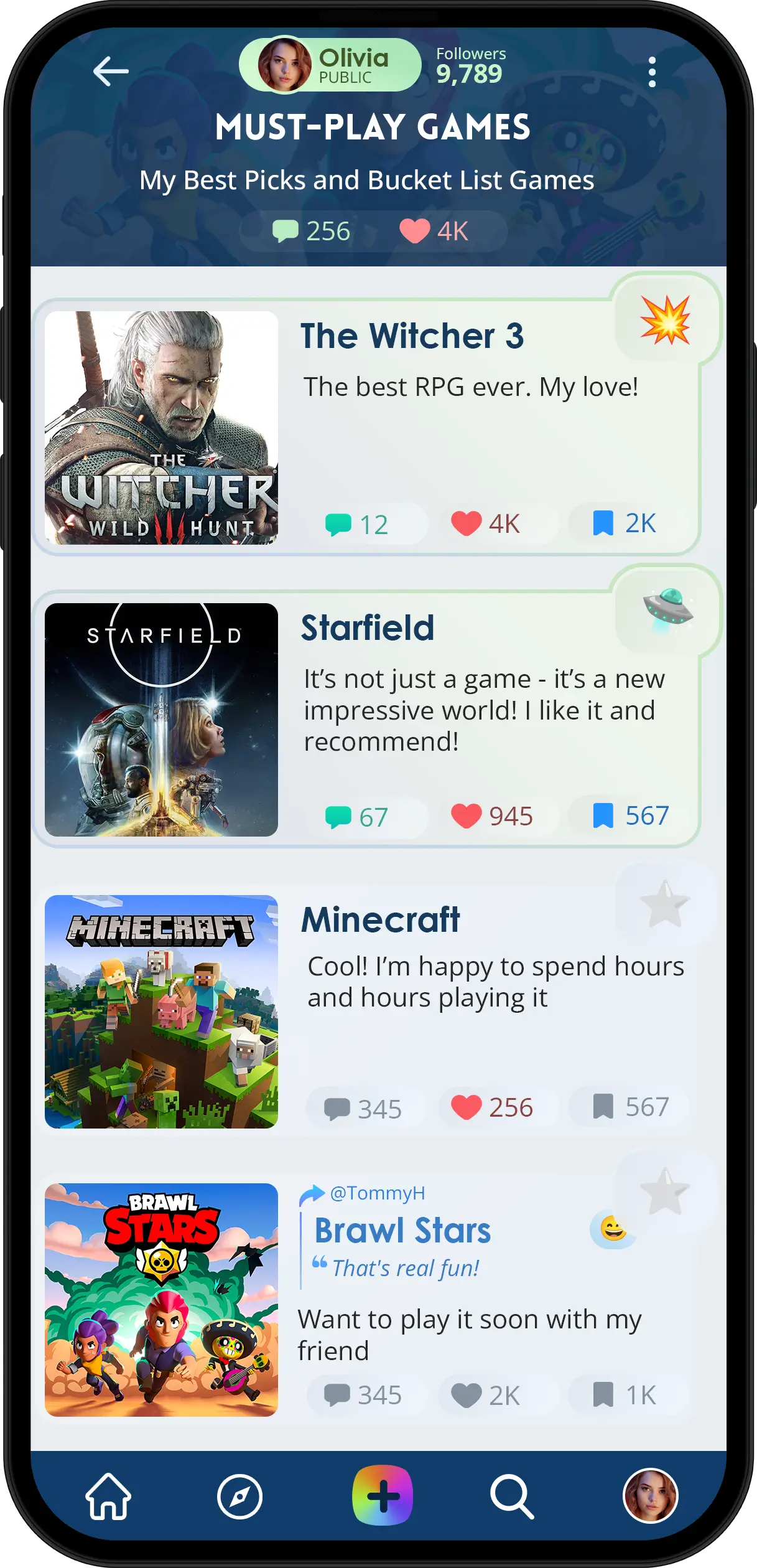 Idolist App: Games List